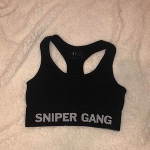 Sniper gang sports bra